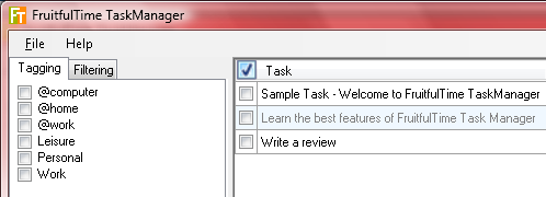 FruitfulTime Task Manager - Tagging